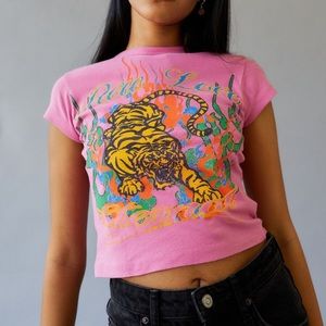 Urban outfitters true love tiger babytee top